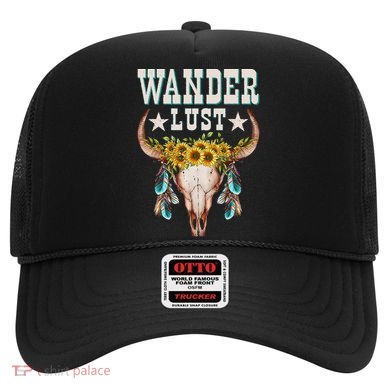 Wanderlust Country Western Boho Cow Skull Adventure Hat
