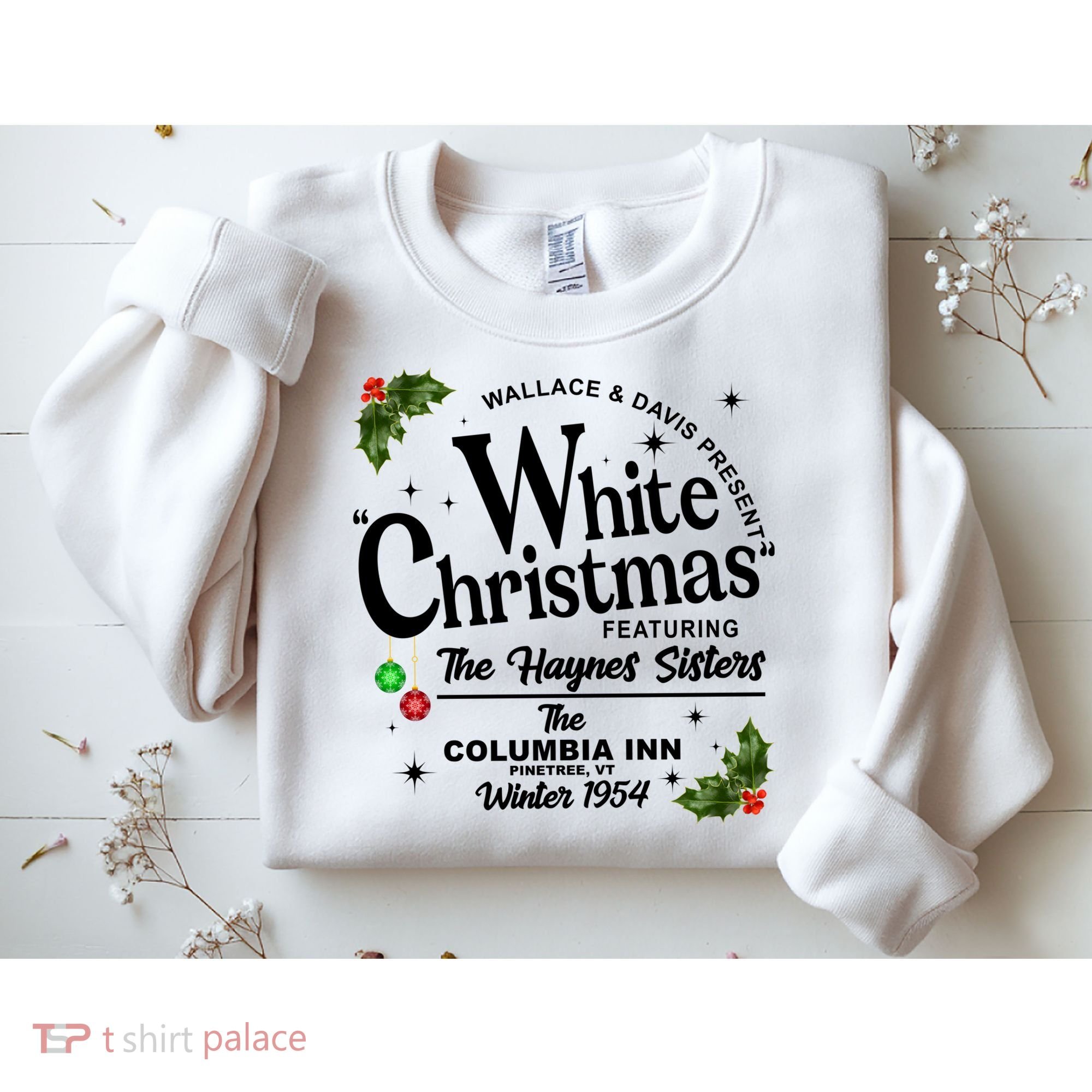 White Christmas Wallace And Davis Haynes Sister Sweatshirt