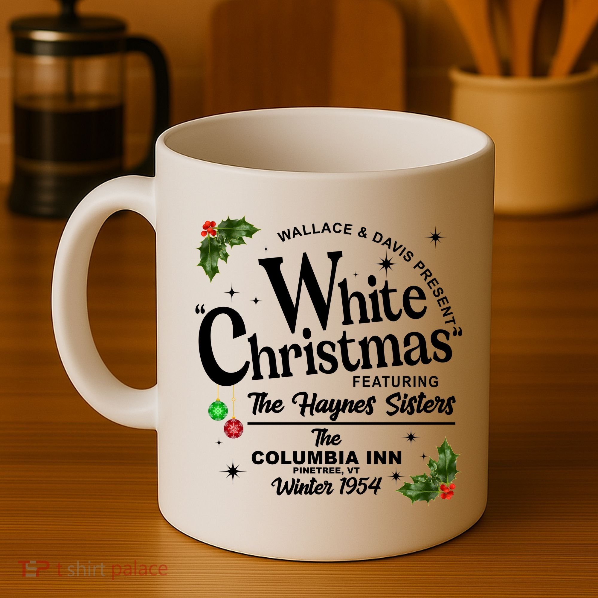 White Christmas Wallace And Davis Haynes Sister Coffee Mug