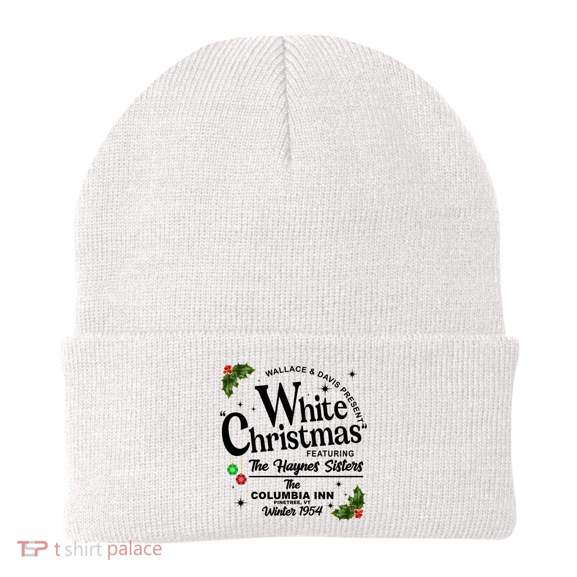 White Christmas Wallace And Davis Haynes Sister Beanie
