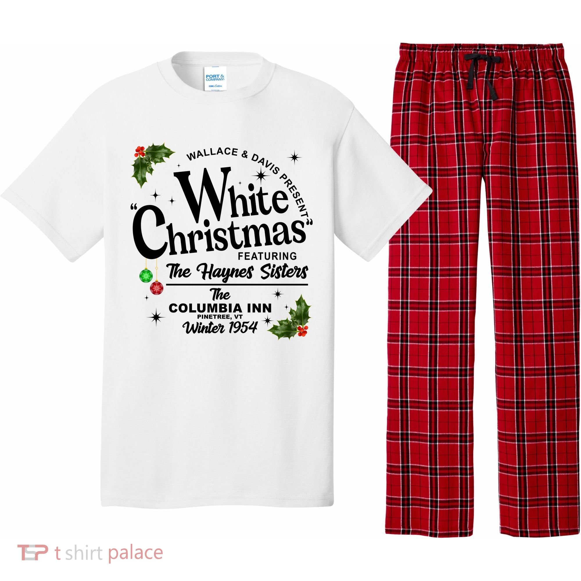 White Christmas Wallace And Davis Haynes Sister Pajama Set