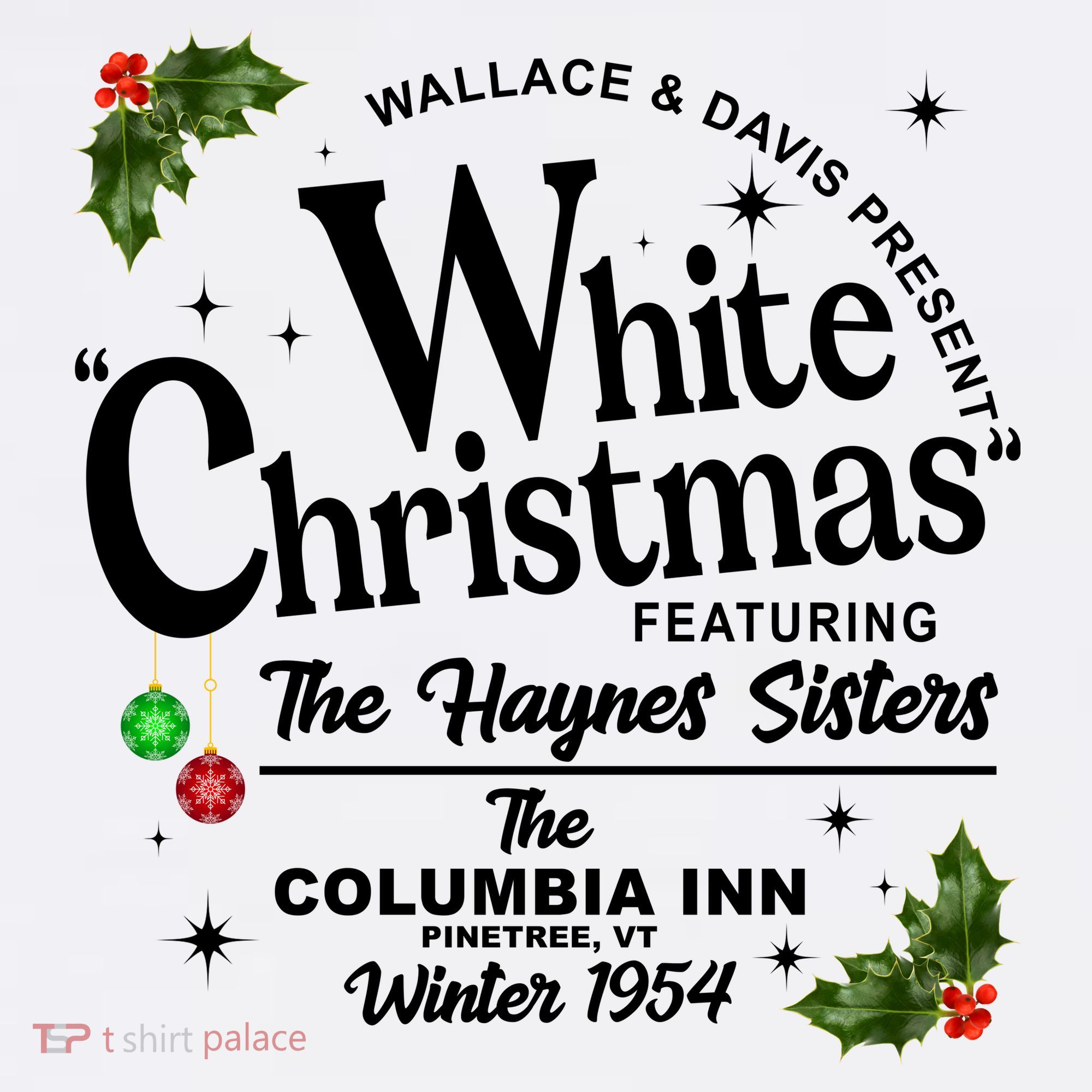 White Christmas Wallace And Davis Haynes Sister Mousepad