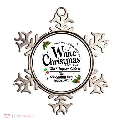 White Christmas Wallace And Davis Haynes Sister Ornament