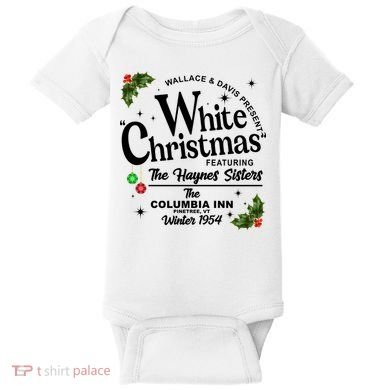 White Christmas Wallace And Davis Haynes Sister Baby Bodysuit