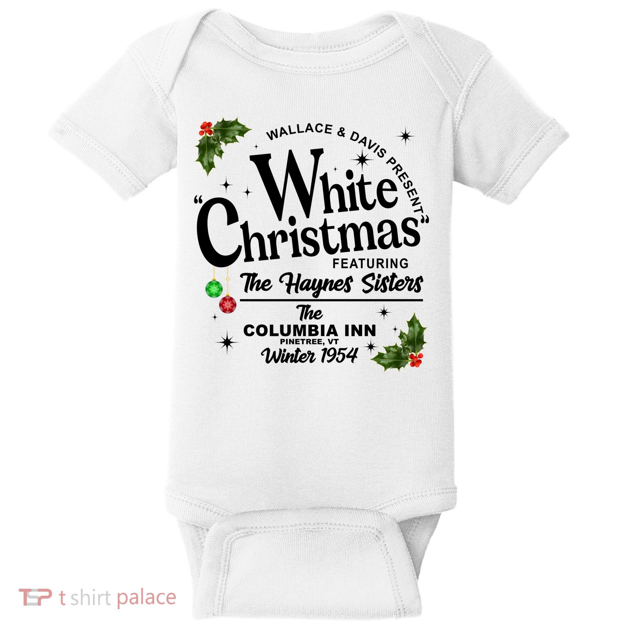 White Christmas Wallace And Davis Haynes Sister Baby Bodysuit