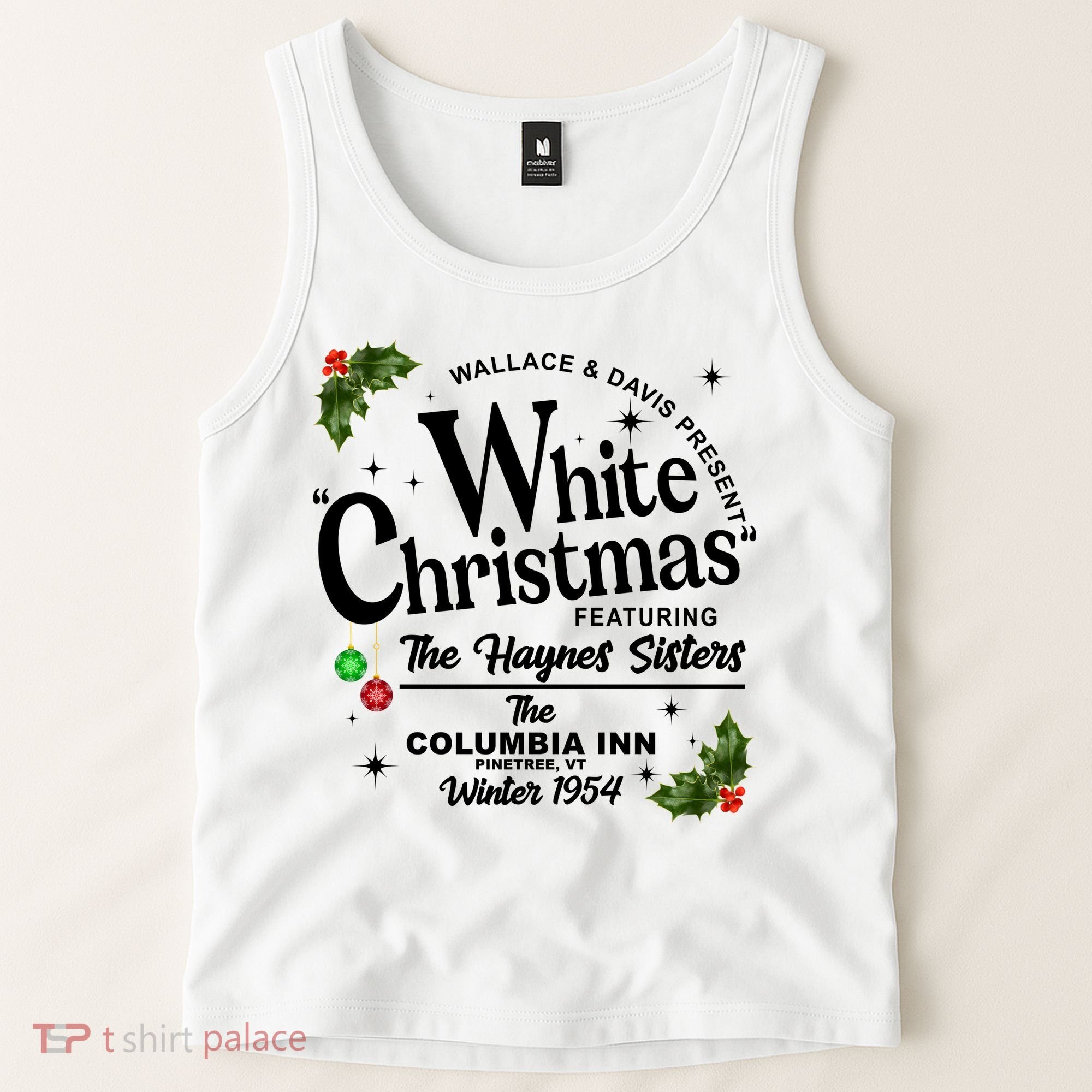 White Christmas Wallace And Davis Haynes Sister Tank Top