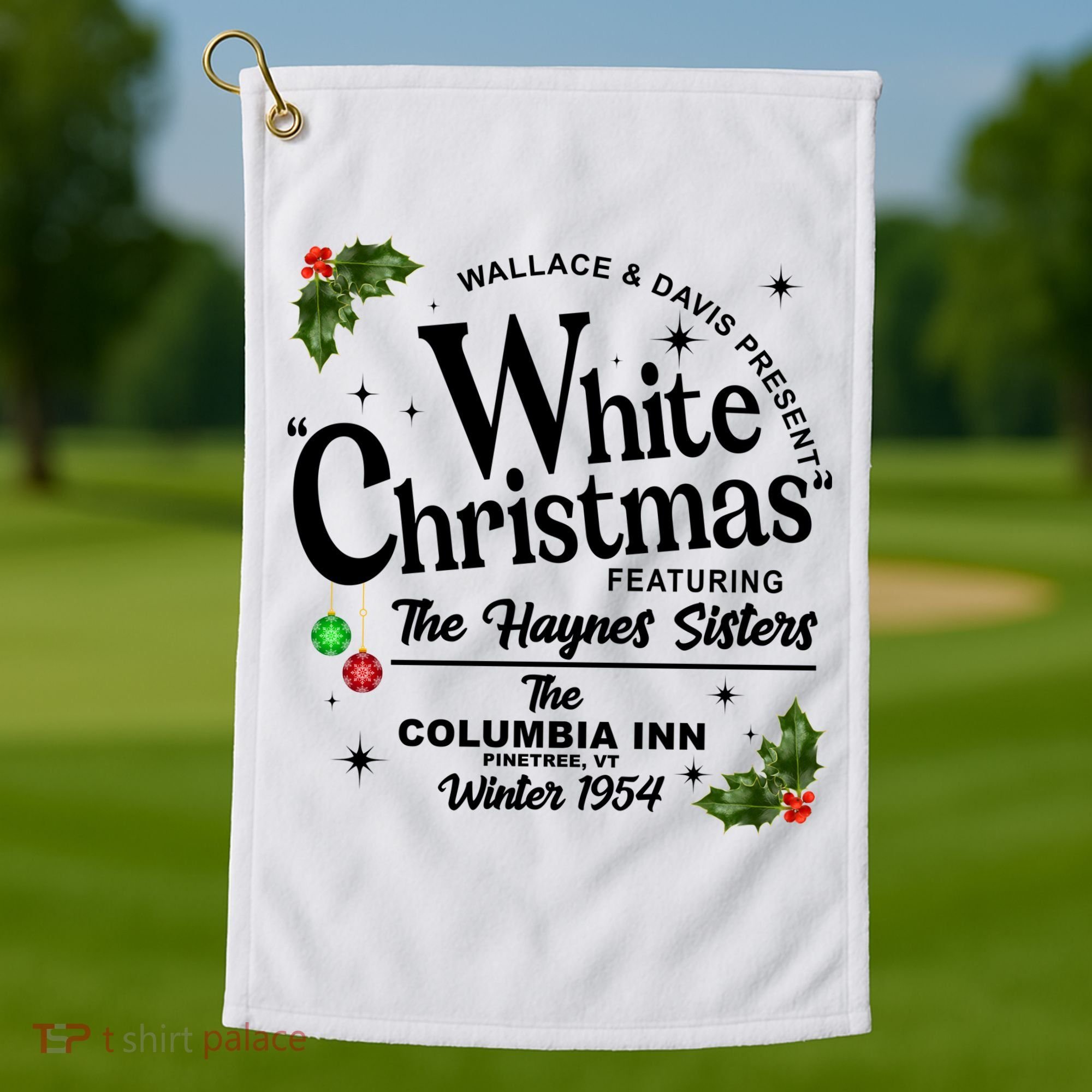 White Christmas Wallace And Davis Haynes Sister Golf Towel