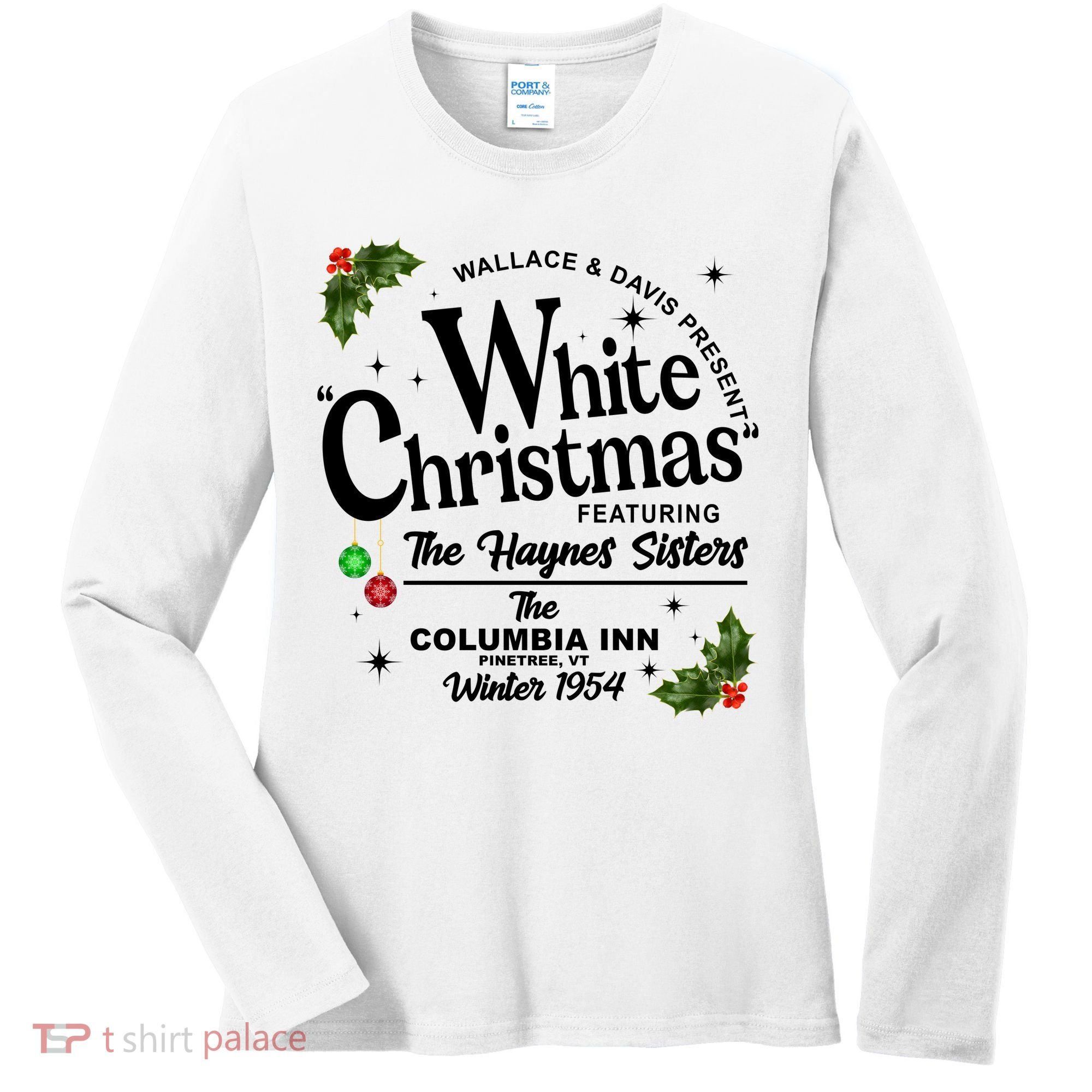 White Christmas Wallace And Davis Haynes Sister Women's Long Sleeve Shirt