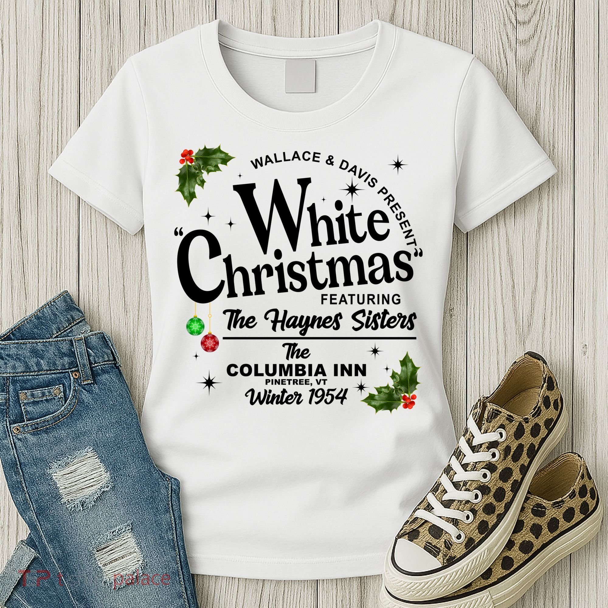 White Christmas Wallace And Davis Haynes Sister Women's T-Shirt