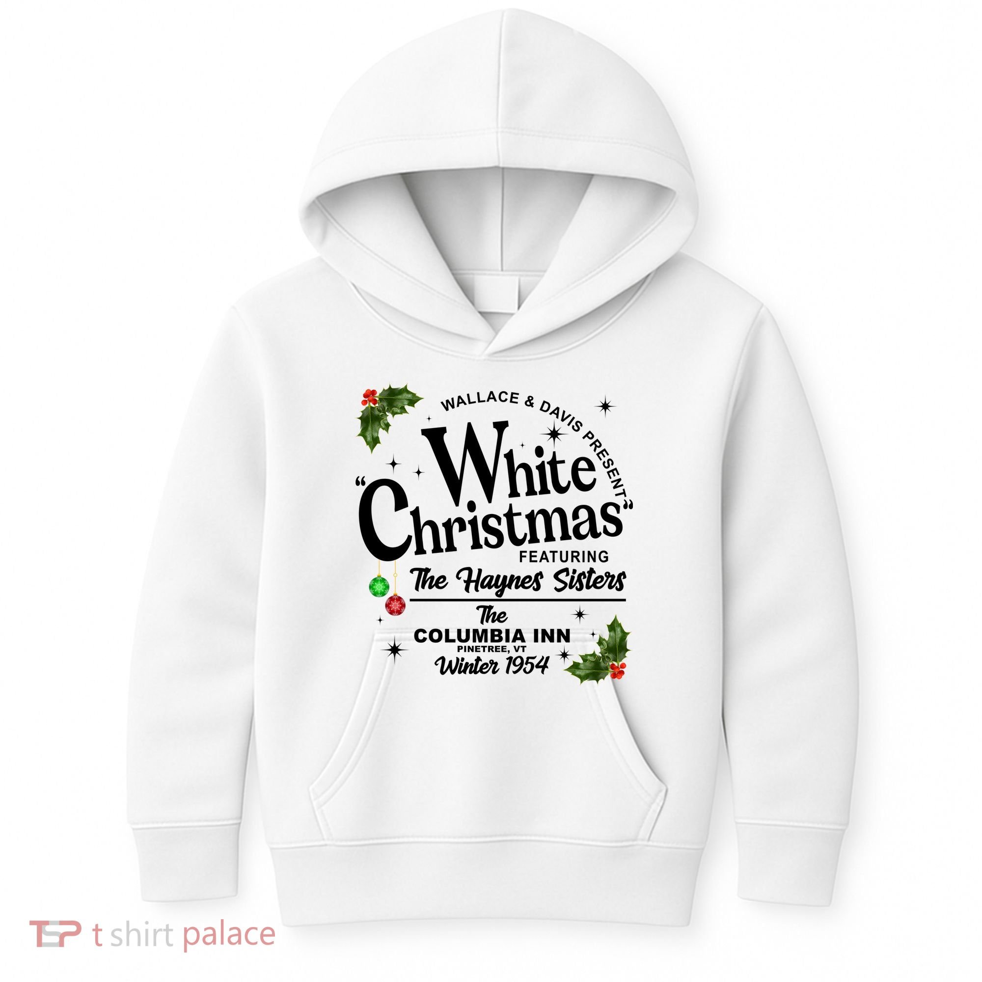 White Christmas Wallace And Davis Haynes Sister Kids Hoodie