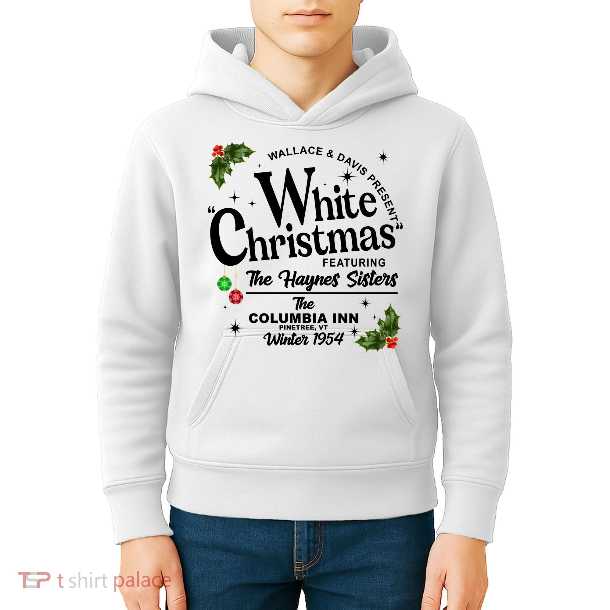 White Christmas Wallace And Davis Haynes Sister Kids Hoodie