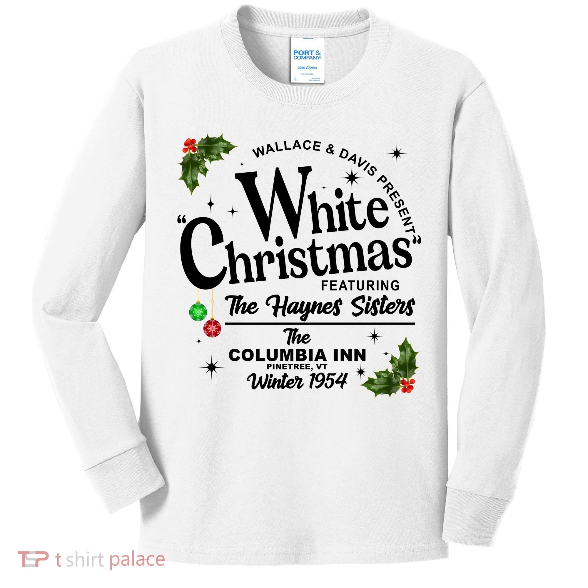 White Christmas Wallace And Davis Haynes Sister Kids Long Sleeve Shirt