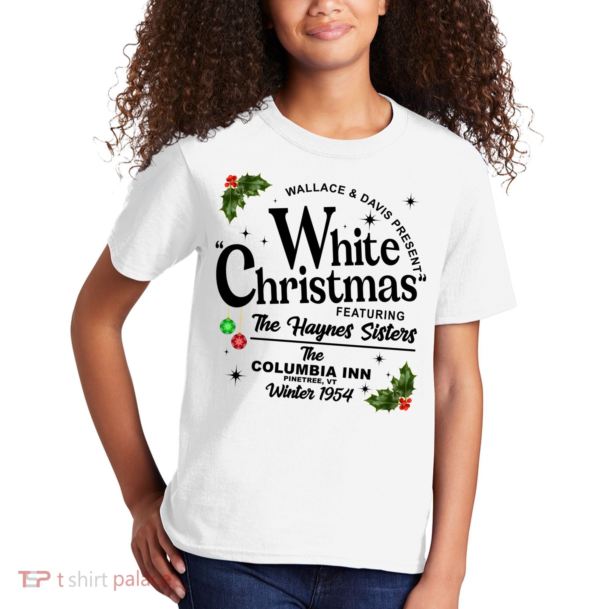 White Christmas Wallace And Davis Haynes Sister Kids T-Shirt