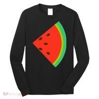 Watermelon Costume Watermelon Slice Couple Matching Long Sleeve Shirt thumb 0