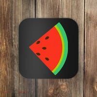 Watermelon Costume Watermelon Slice Couple Matching Coaster thumb 0