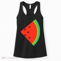 Watermelon Costume Watermelon Slice Couple Matching Women's Tank Top thumb 0