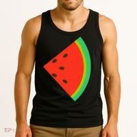 Watermelon Costume Watermelon Slice Couple Matching Tank Top thumb 3