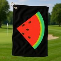 Watermelon Costume Watermelon Slice Couple Matching Golf Towel thumb 1