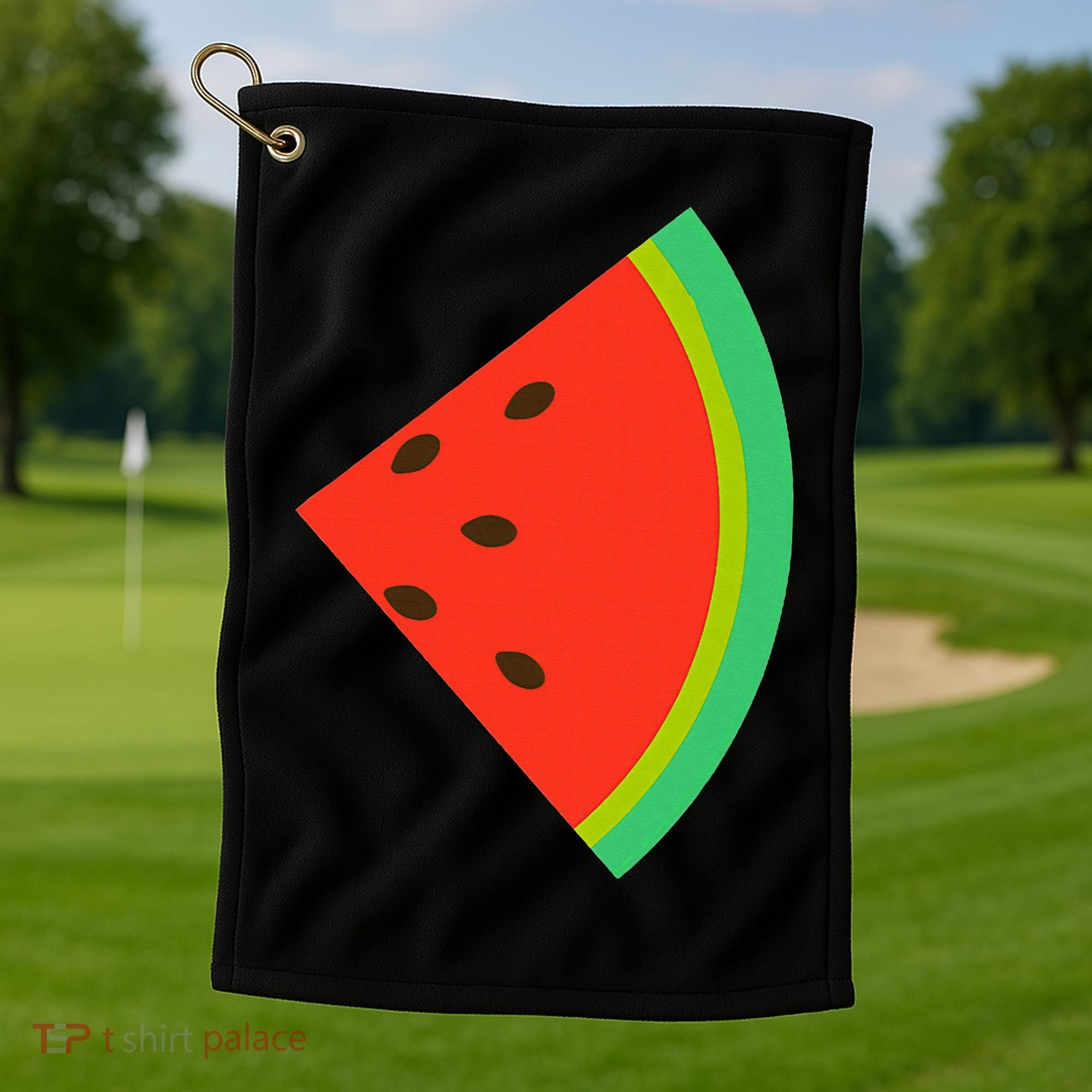 Watermelon Costume Watermelon Slice Couple Matching Golf Towel