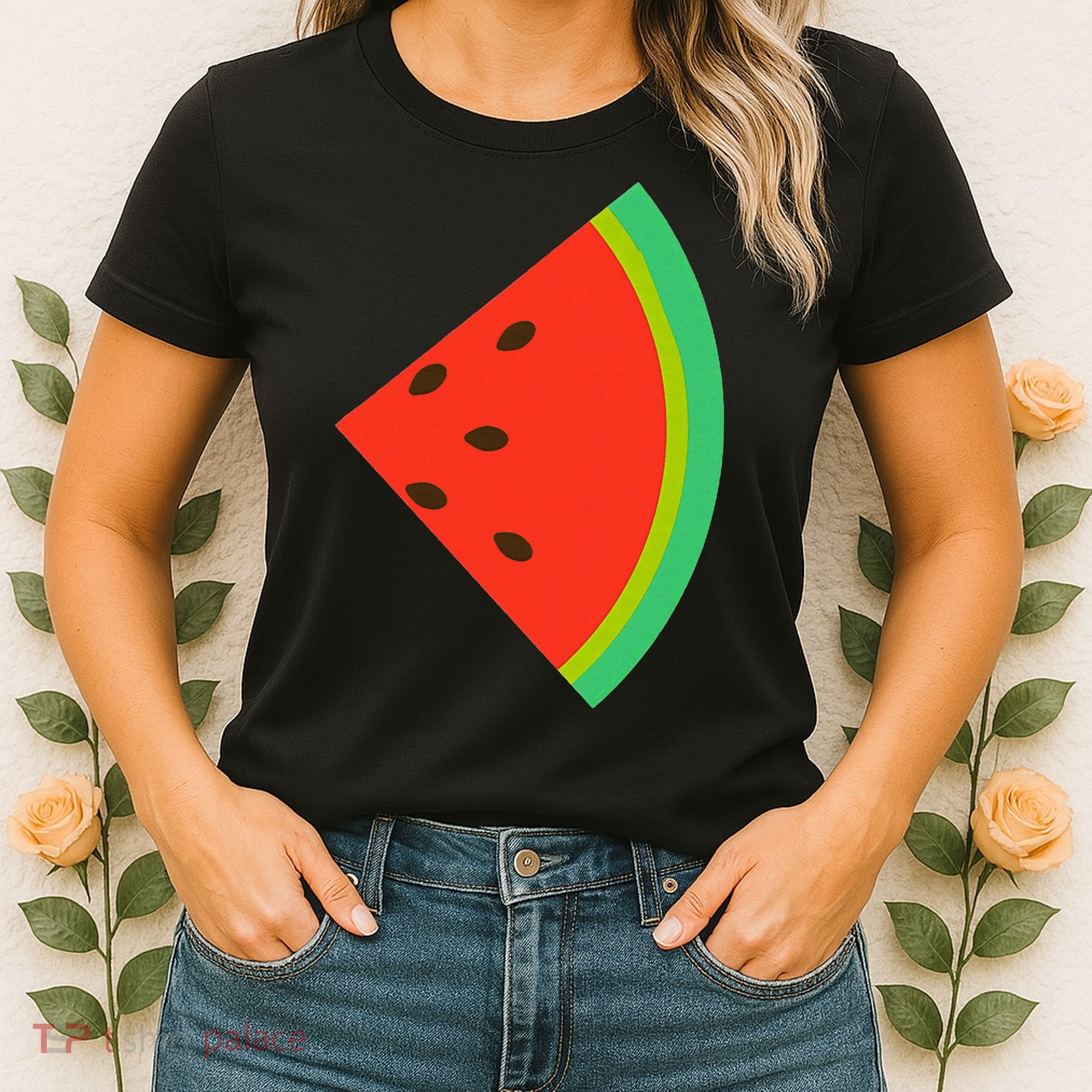 Watermelon Costume Watermelon Slice Couple Matching Women's T-Shirt