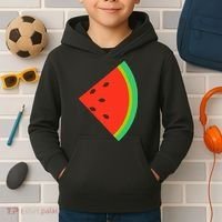 Watermelon Costume Watermelon Slice Couple Matching Kids Hoodie thumb 2