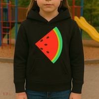 Watermelon Costume Watermelon Slice Couple Matching Kids Hoodie thumb 3