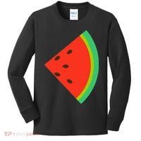 Watermelon Costume Watermelon Slice Couple Matching Kids Long Sleeve Shirt thumb 0