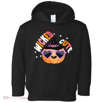 Wicked Cute Witch Halloween Pumpkin Toddler Hoodie