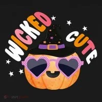 Wicked Cute Witch Halloween Pumpkin Toddler Hoodie thumb 2