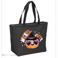 Wicked Cute Witch Halloween Pumpkin Tote Bag thumb 2