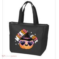 Wicked Cute Witch Halloween Pumpkin Tote Bag thumb 3