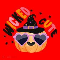 Wicked Cute Witch Halloween Pumpkin Santa Hat thumb 1