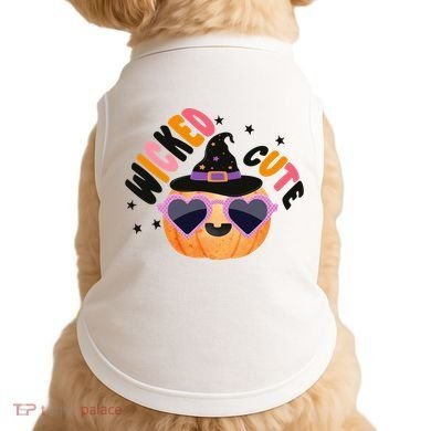 Wicked Cute Witch Halloween Pumpkin Doggie Tank