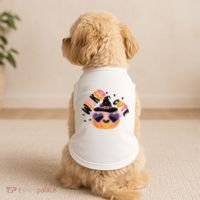 Wicked Cute Witch Halloween Pumpkin Doggie Tank thumb 2