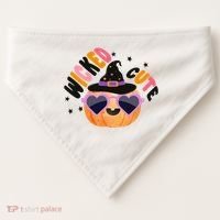Wicked Cute Witch Halloween Pumpkin USA-Made Doggie Bandana thumb 0