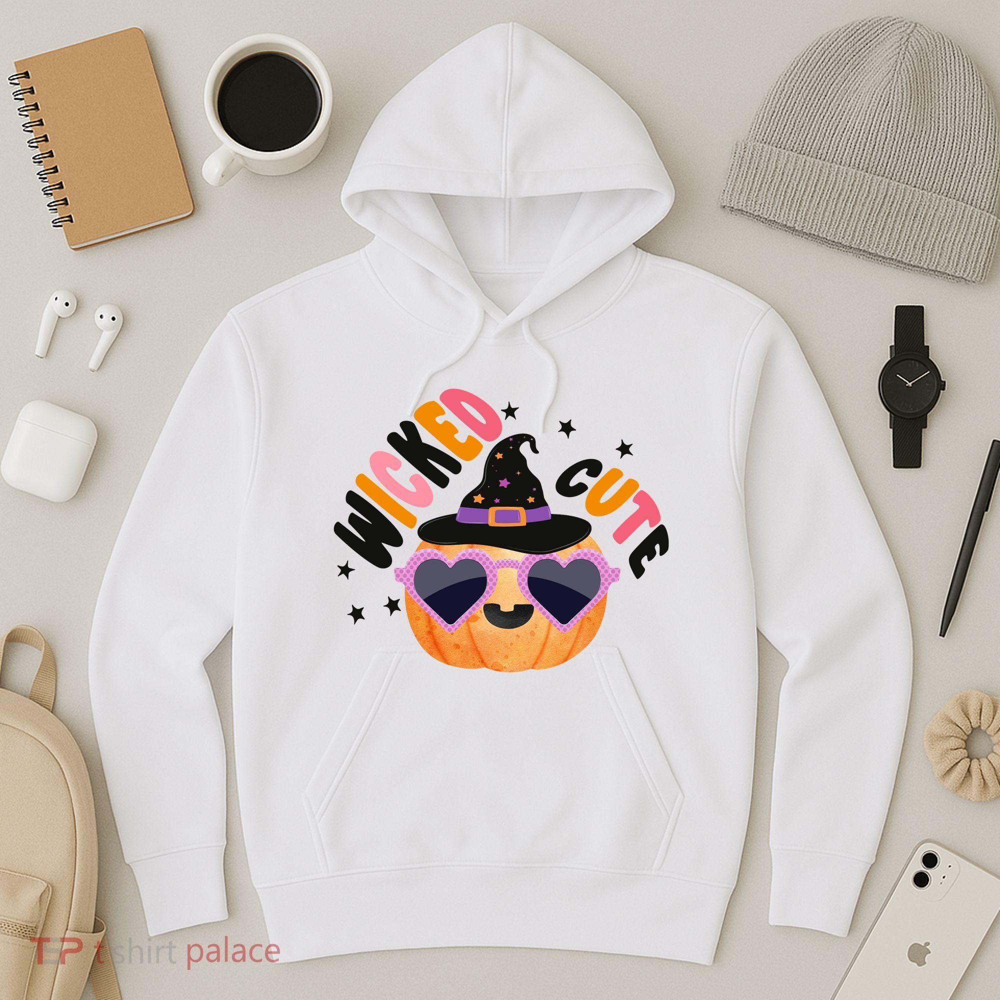 Wicked Cute Witch Halloween Pumpkin Hoodie