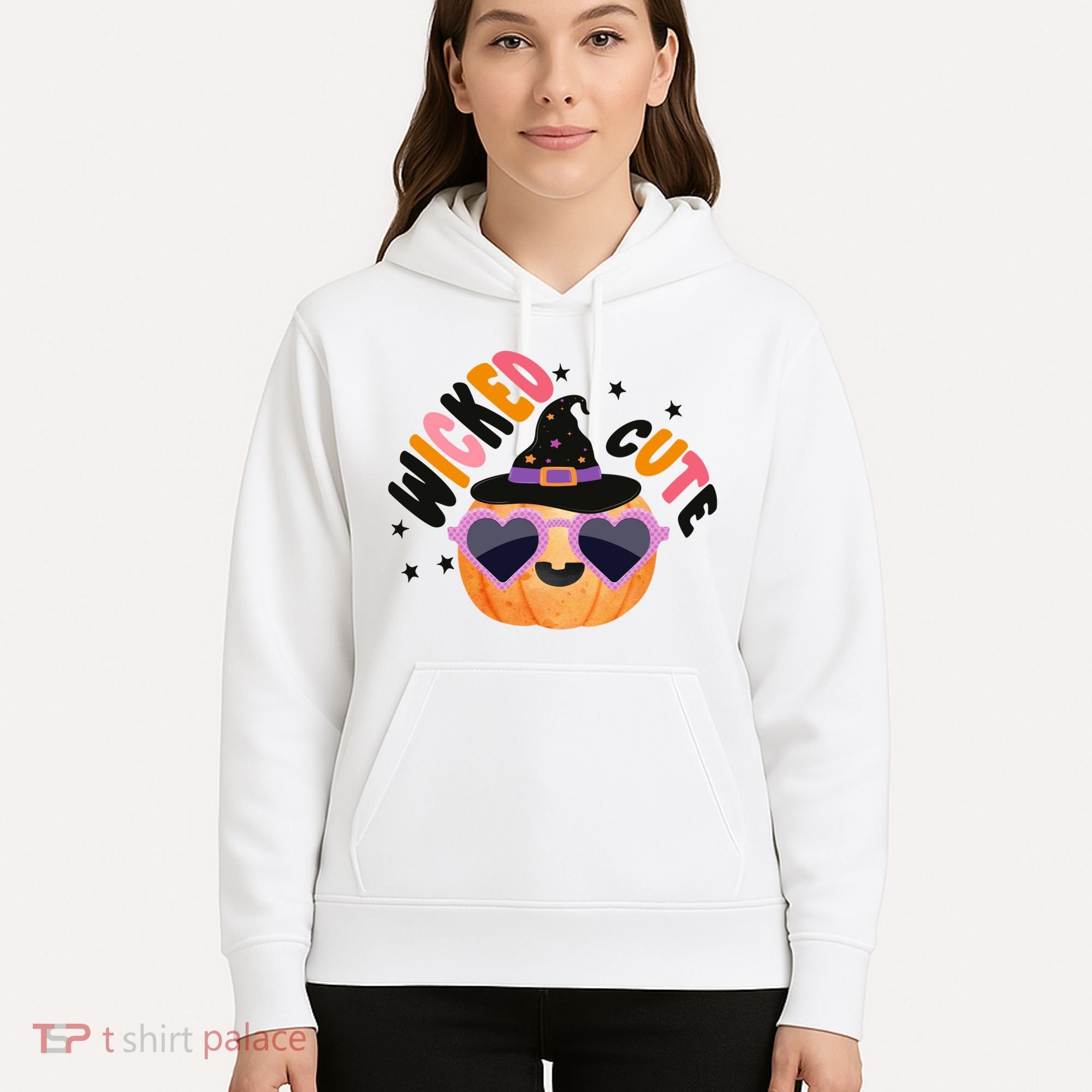 Wicked Cute Witch Halloween Pumpkin Hoodie