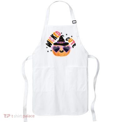 Wicked Cute Witch Halloween Pumpkin Apron