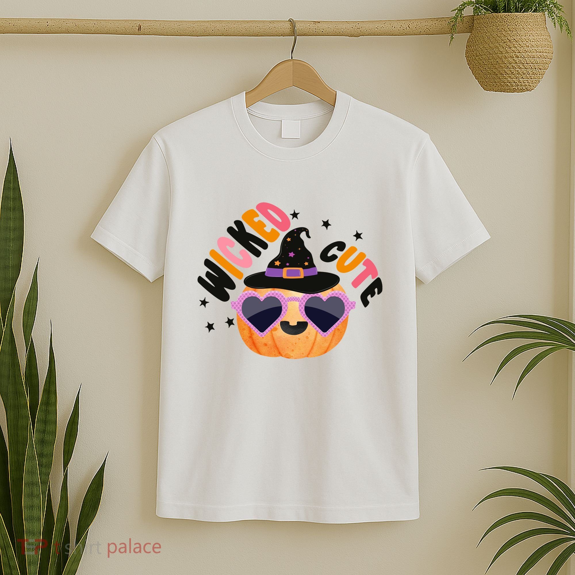 Wicked Cute Witch Halloween Pumpkin T-Shirt