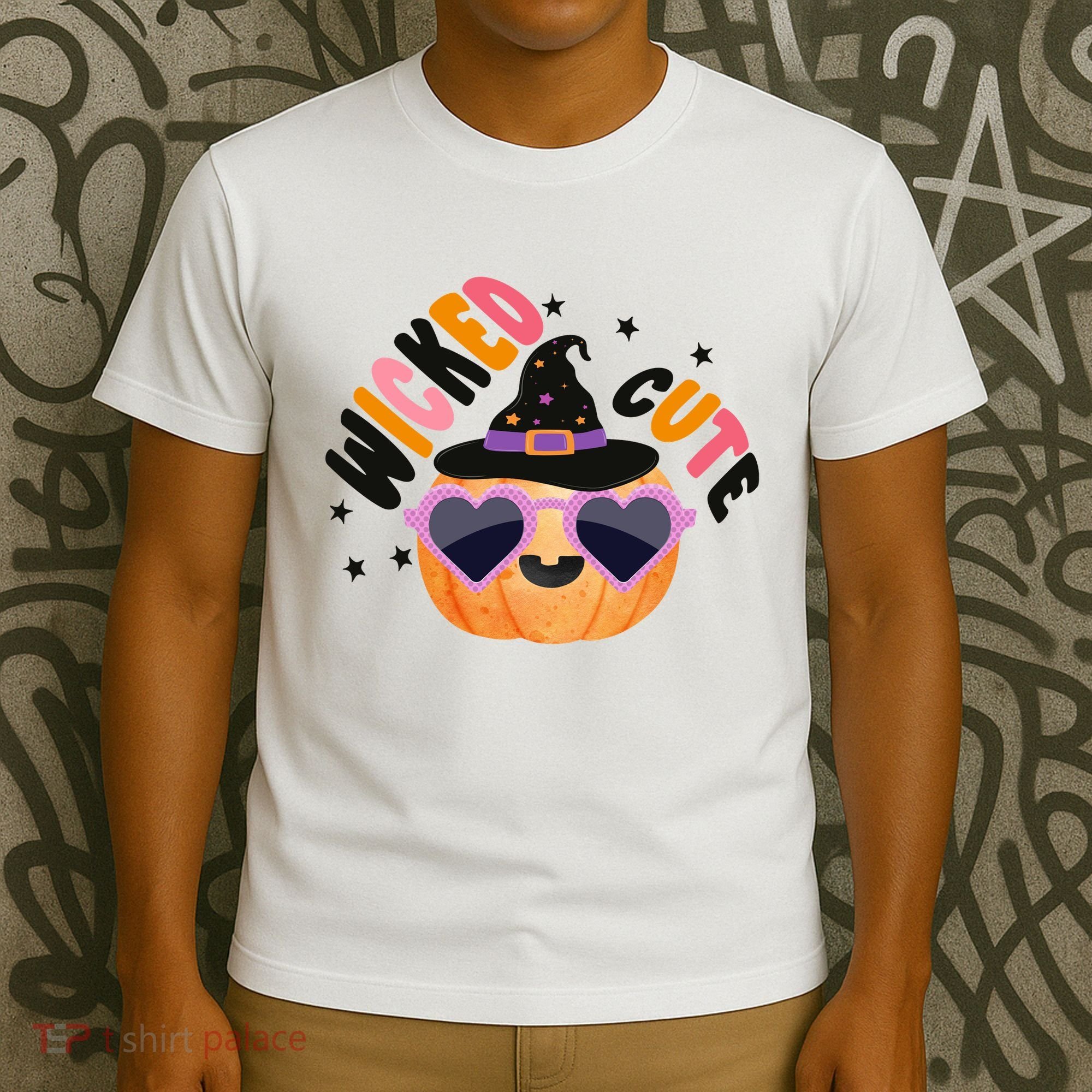 Wicked Cute Witch Halloween Pumpkin T-Shirt