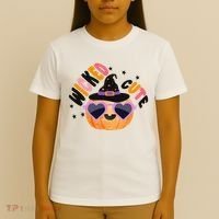 Wicked Cute Witch Halloween Pumpkin T-Shirt thumb 4