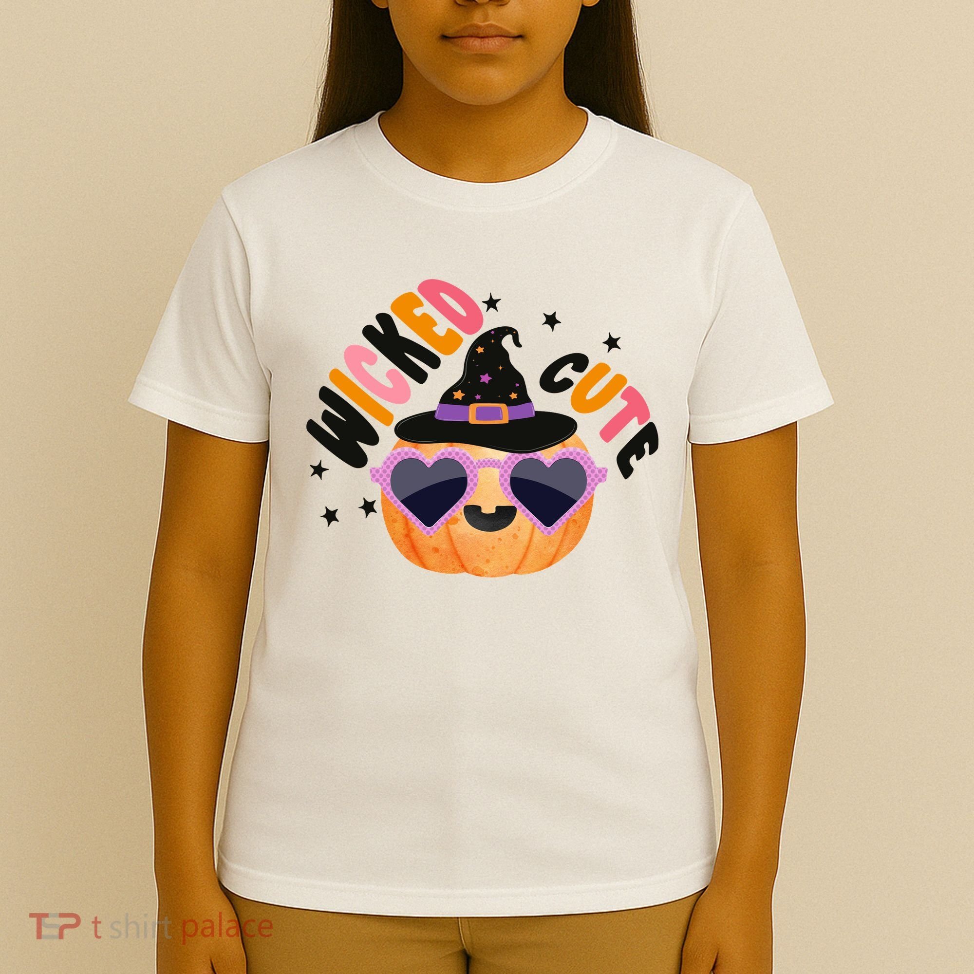 Wicked Cute Witch Halloween Pumpkin T-Shirt
