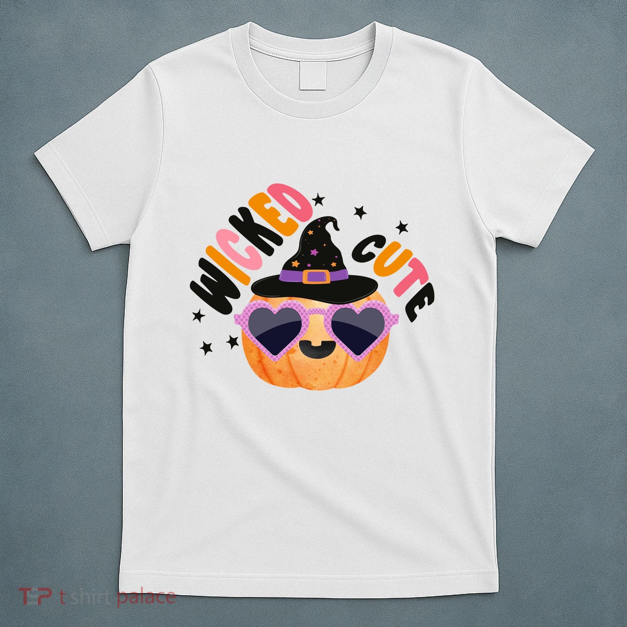 Wicked Cute Witch Halloween Pumpkin T-Shirt