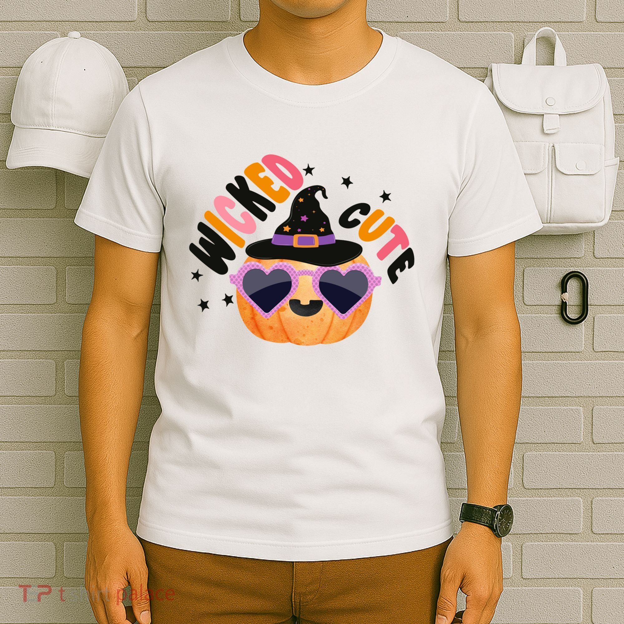 Wicked Cute Witch Halloween Pumpkin T-Shirt