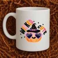 Wicked Cute Witch Halloween Pumpkin Coffee Mug thumb 2