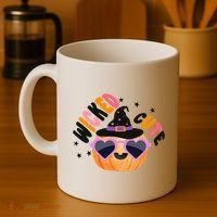 Wicked Cute Witch Halloween Pumpkin Coffee Mug thumb 4