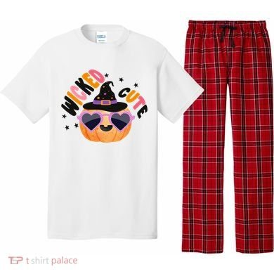 Wicked Cute Witch Halloween Pumpkin Pajama Set