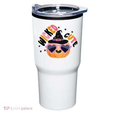 Wicked Cute Witch Halloween Pumpkin Tumbler