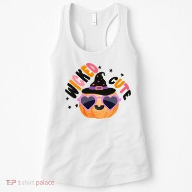 Wicked Cute Witch Halloween Pumpkin Women's Tank Top