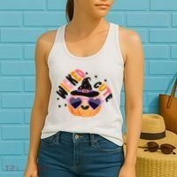 Wicked Cute Witch Halloween Pumpkin Women's Tank Top thumb 2